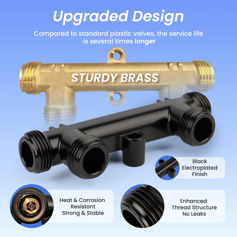 TheMiLiO Upgraded 595926 Sensor Valve: Copper & Electrophoretic Coated - Fit for 500800/500805, Comfort Series Instant Hot Water Pump System 367010 Thermal Bypass Bridge Valve - Image 2